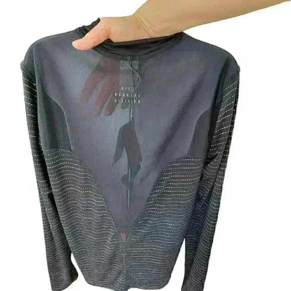 Nike Dri-FIT Running Top Women's Size Large Run Division Black Long-Sleeve - Picture 4 of 12